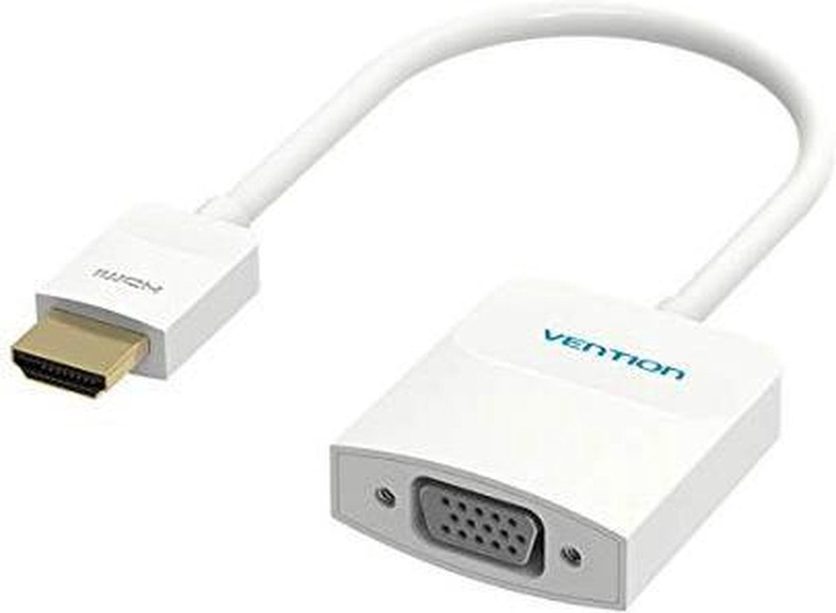 HDMI naar VGA-converter met met 3.5mm audio en USB voeding - Wit