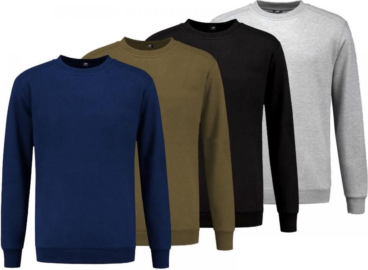 REWAGE Sweaters Premium Heavy Kwaliteit - Heren - Combi Pack - M