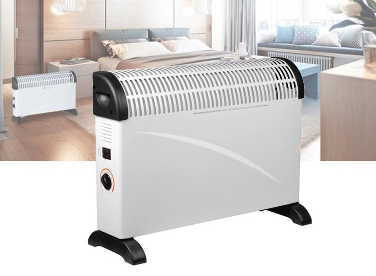 Sirocco Convectieverwarming - Elektrische verwarming - Convector kachel - Elektrische heater - 2000 Watt - Wit