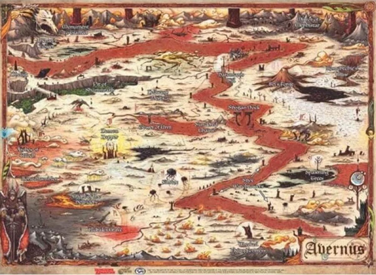 D&D: Descent into Avernus - Vinyl speelmat