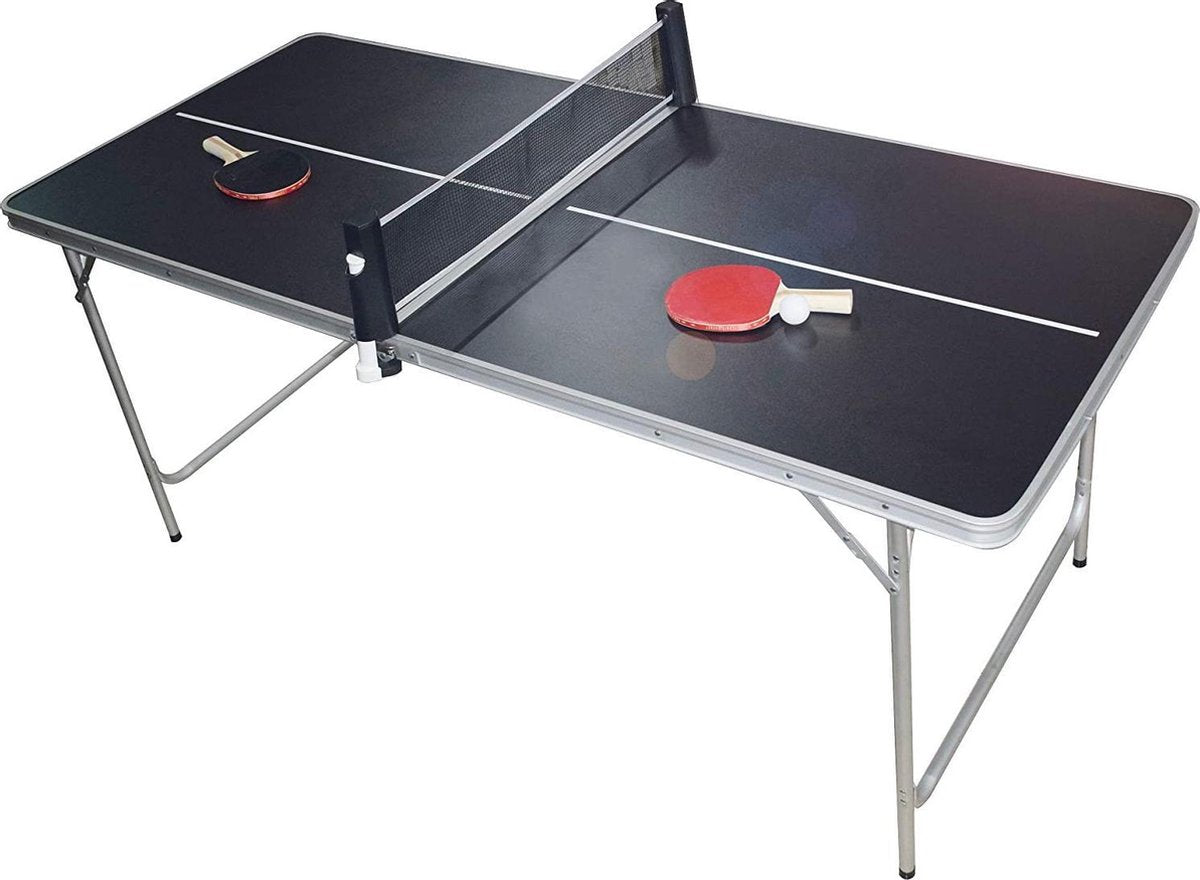 Gutos Pingpongtafel - Inklapbaar - 180 x 80 x 76 cm - Draagbaar - Inclusief net en ballen - pinpongballetjes - Pingpong