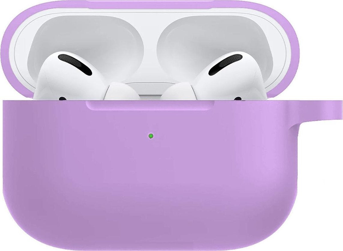 Hoesje voor Apple AirPods Pro Case Siliconen Hoes - Lila