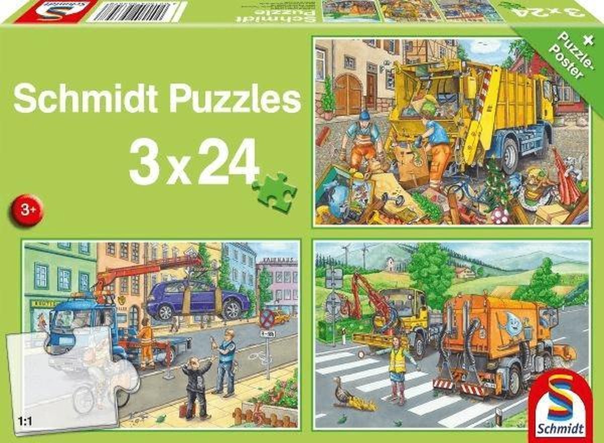 Schmidt puzzel Vuilniswagen