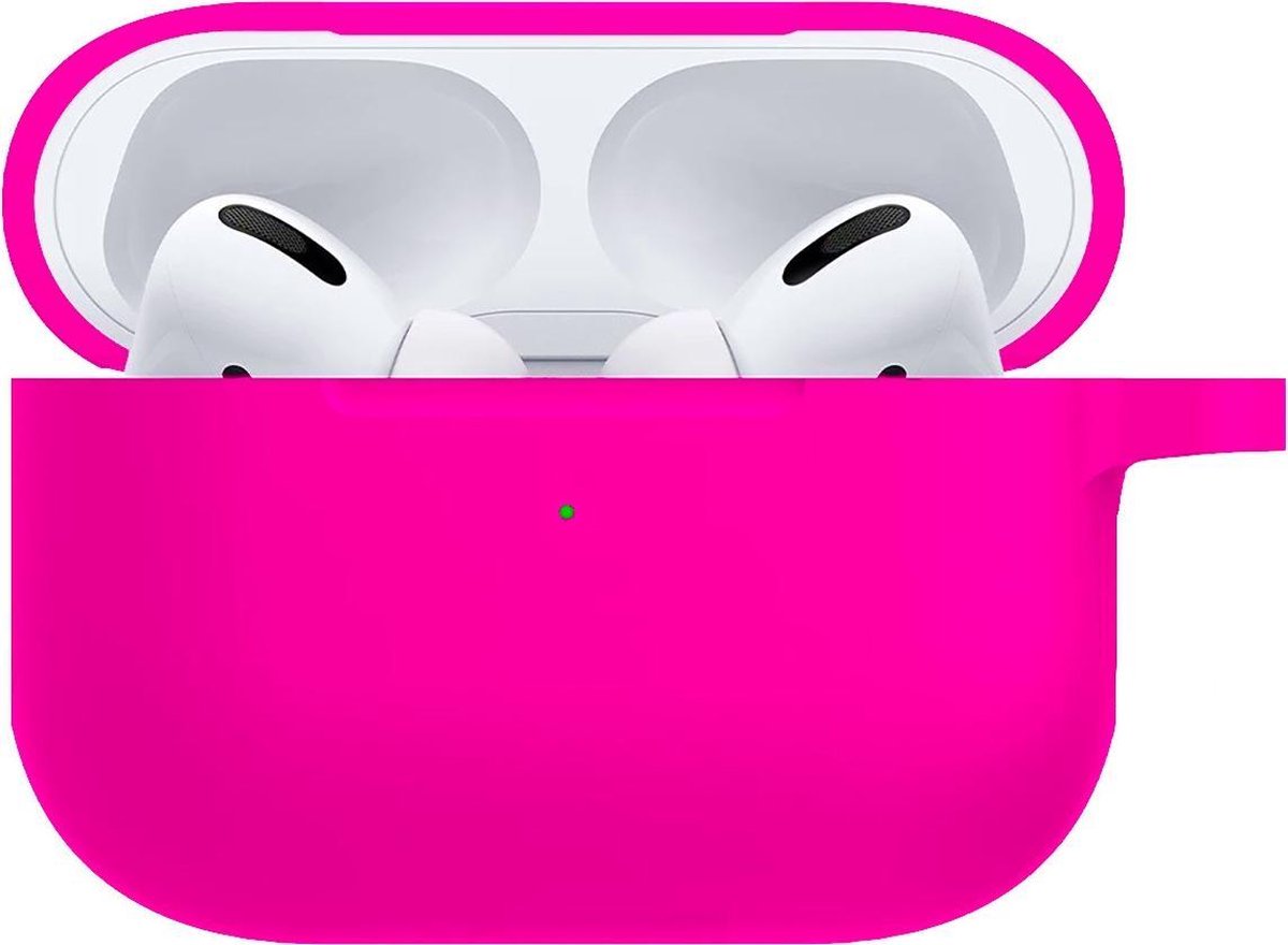 Hoes voor Apple AirPods Pro Hoesje Siliconen Case - Donker Roze