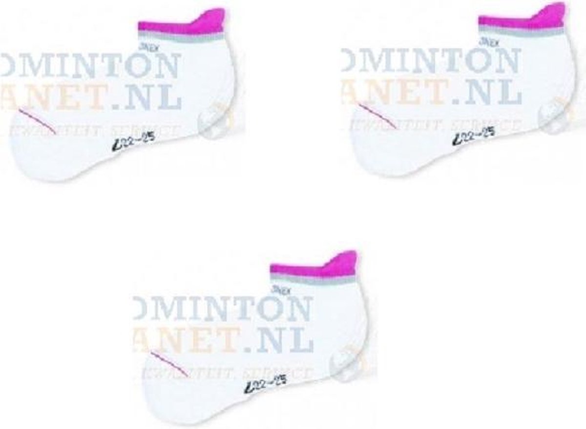 Yonex 9036 Sok 3-pak Badmintonsokken maat L Wit/Roze