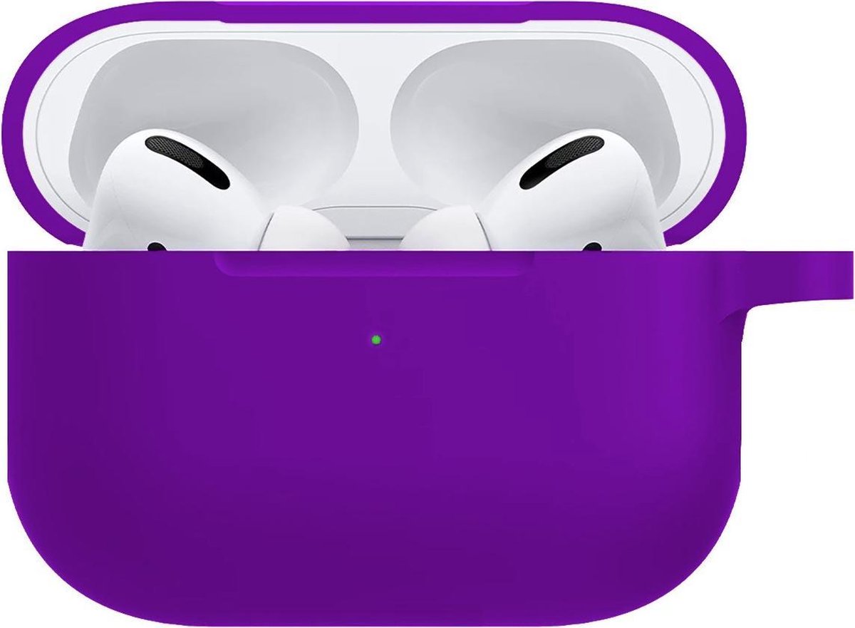 Hoes voor Apple AirPods Pro Hoesje Siliconen Case - Paars