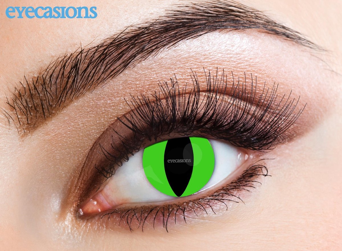 Leuke neon groene een dag lenzen Cobra