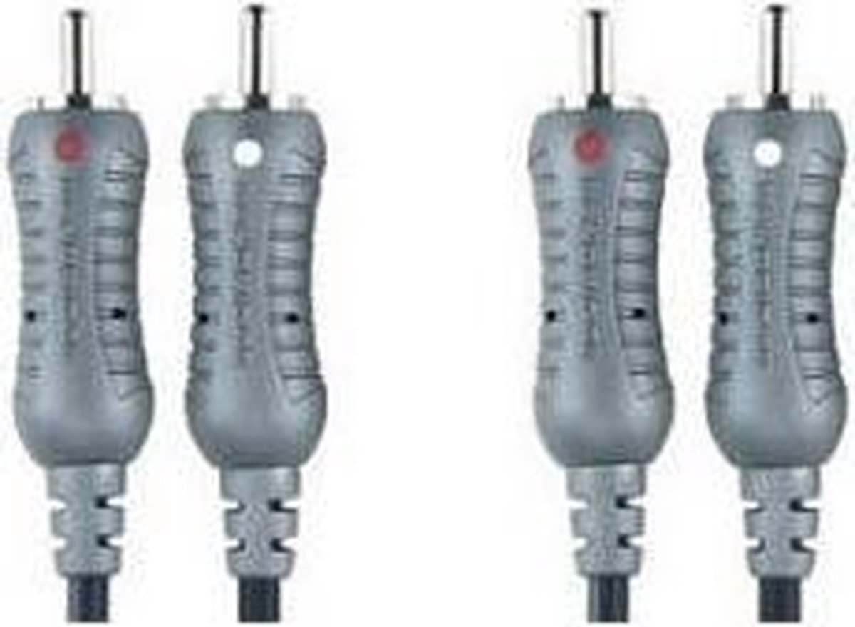 Bandridge AL-423 audio kabel 5 m 2 x RCA Grijs