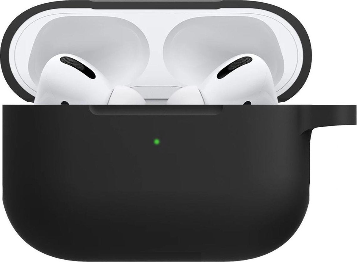Hoesje voor Apple AirPods Pro Case Siliconen Hoes - Zwart
