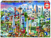 Educa - Puzzle 1500 - Symbols from North America ( 017670)