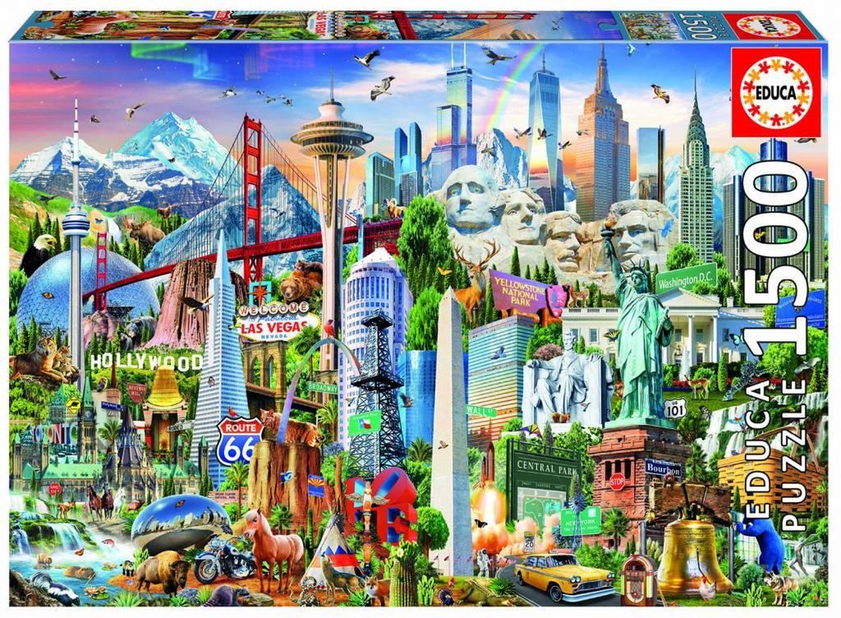 Educa - Puzzle 1500 - Symbols from North America ( 017670)