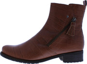 Verhulst Anja ritslaarsje wijdte H 0432 - 7 - 6_3080 Cognac croco maat 7