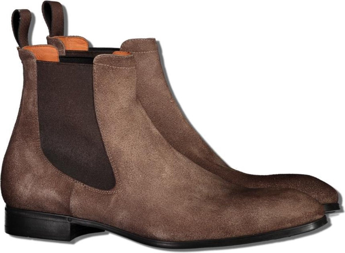 Santoni InstapSchoen Bruin Bruin  - Maat 40.5 - Heren - Herfst/Winter Collectie - Suède