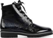 Hassia Vrouwen Leer  Veterboots / Laarzen / Damesschoenen 306144 - Zwart - maat 38.5