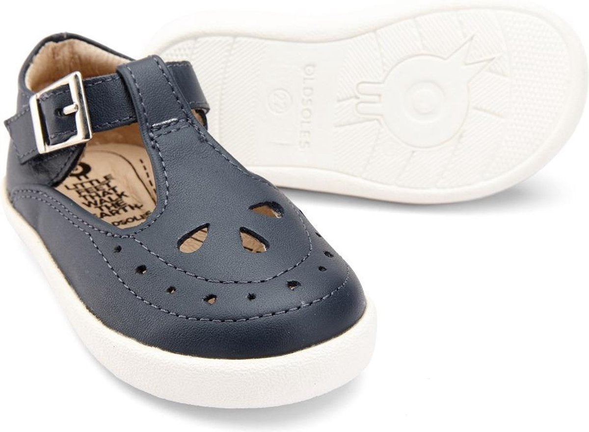 OLD SOLES - kinderschoen T-band  - navy - Maat 26