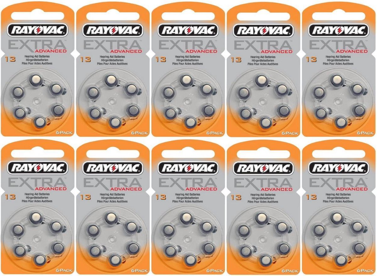 Rayovac gehoorapparaat batterijen - Type 13 - 10 x 6 stuks
