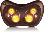 MassageKussen - Zinaps Infrarood Massager Hals Massage Kussen Massage Hals Apparaat Massage Kussen voor Neck Back Handen Schouder met 8 3D Roterende Massage Heads (Champagne) (WK 02128)