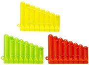 Vrolijk gekleurde panfluit - Uitdeelcadeau (12 stuks)