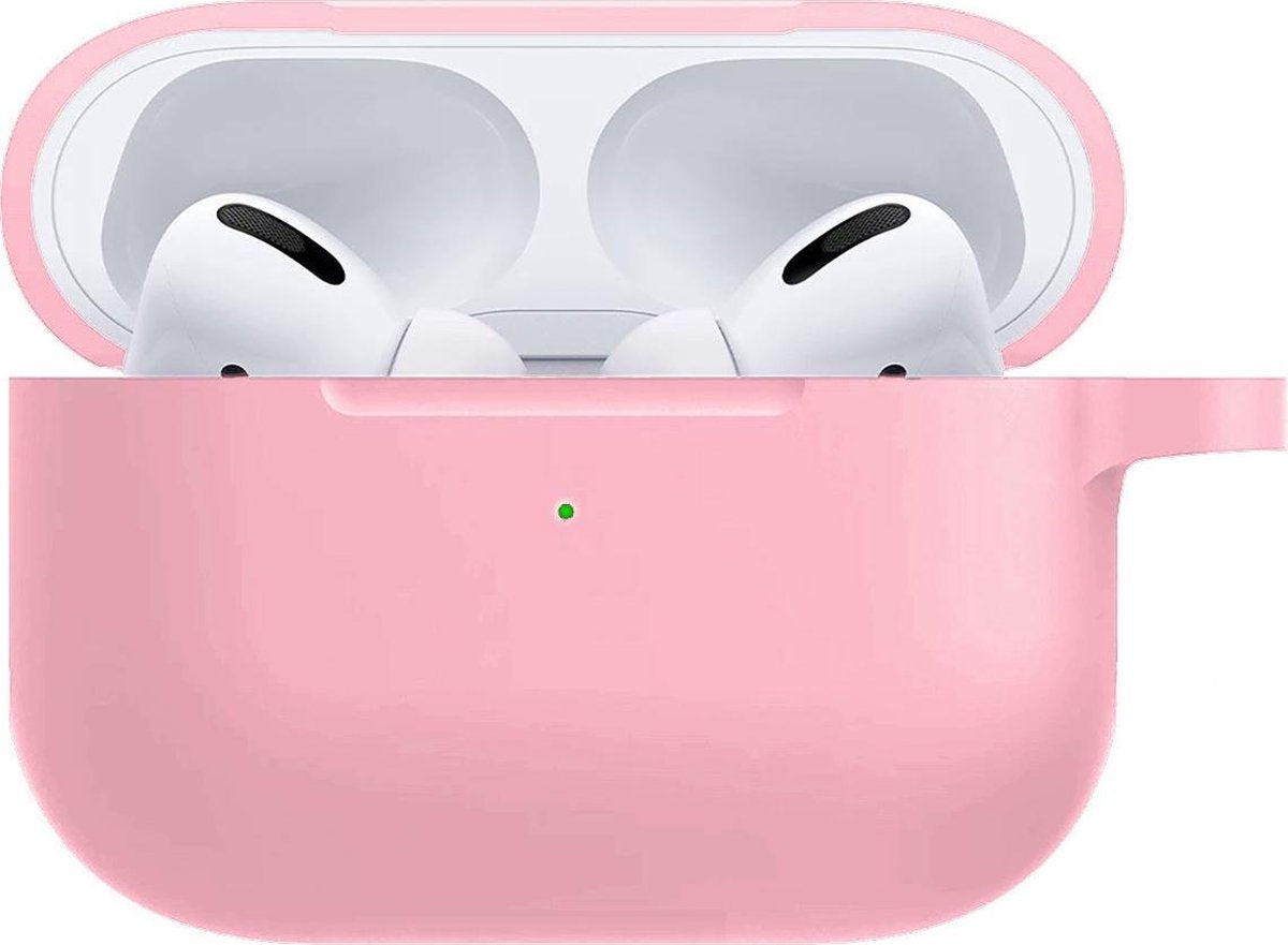 Hoesje voor Apple AirPods Pro Case Siliconen Hoes - Licht Roze