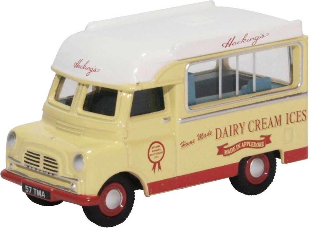 OXFORD Bedford CA ICE CREAM HOCKINGS schaalmodel 1:76
