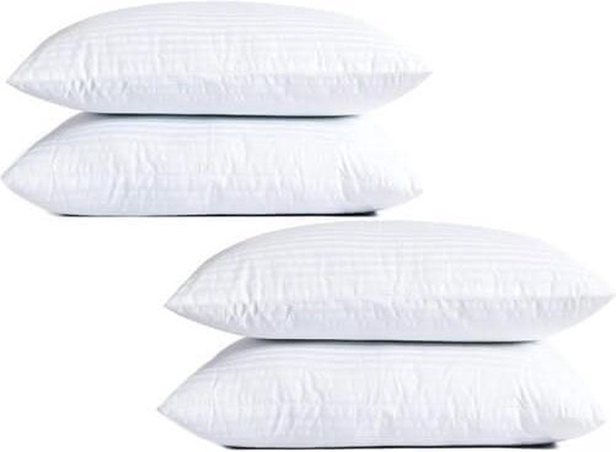 Herzberg Hoofdkussens - 4 Stuks - GH-7048PP - Wit - hypoallergeen polyester