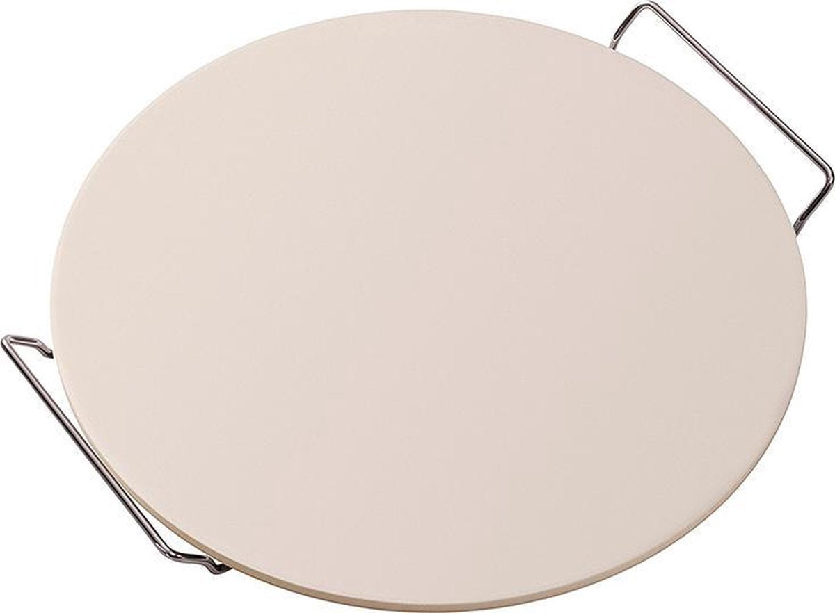 Pizzasteen BBQ & Oven | Pizzaplaat voor de lekkerste bereiding van een pizza op jouw barbecue of in de oven | Pizza Stone Rond | Medium (33 cm)