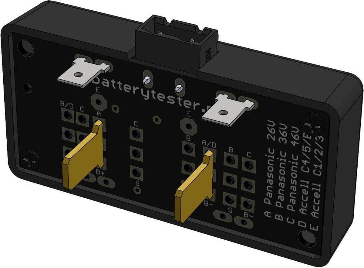 Batterytester adapter Flyer Panasonic Premium Luxe