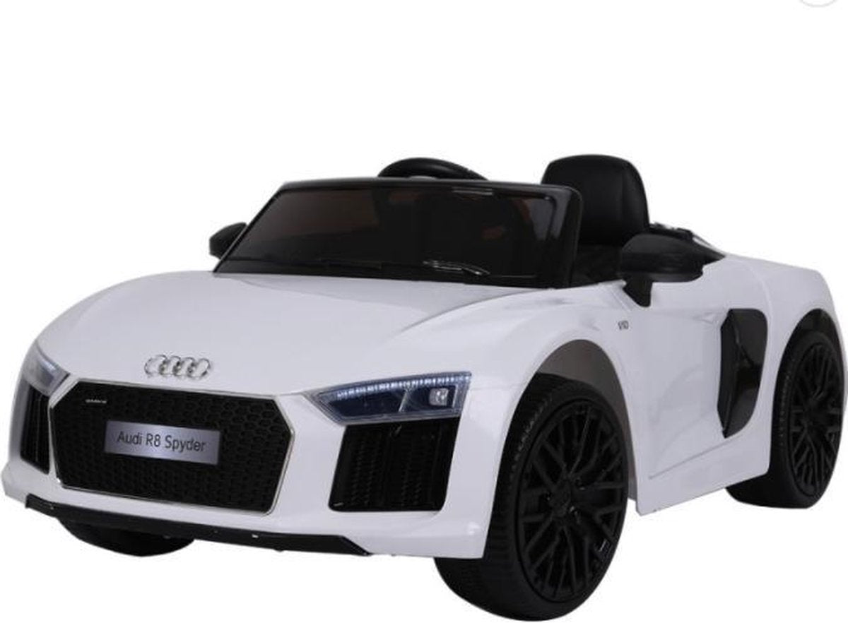 Elektrische Kinderauto Audi R8 Spyder Wit 12V Met Afstandsbediening