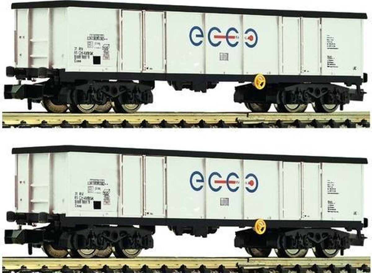 Fleischmann 841014 2-delig Set: open goederenwagens ecco rail