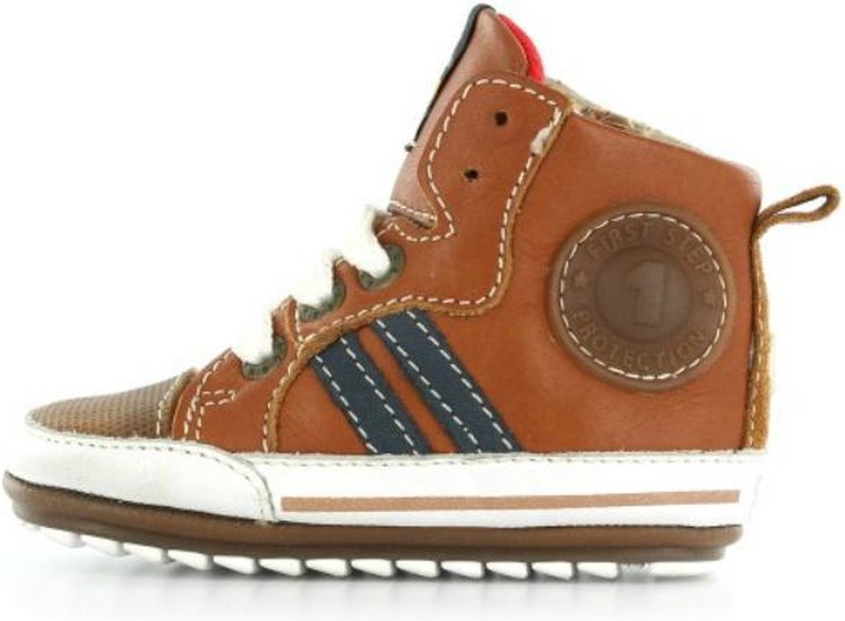 Shoesme babyschoentjes Smart sneaker hoog cognac