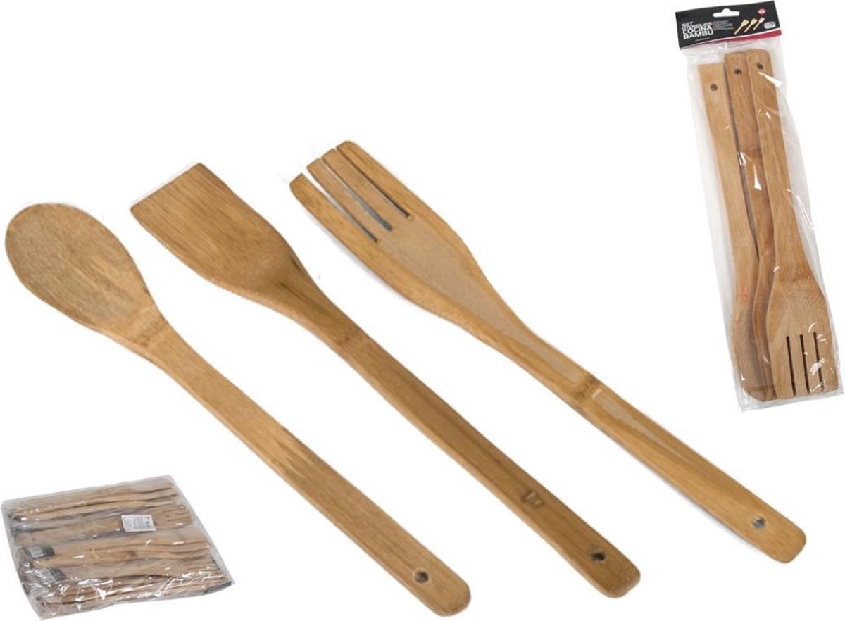 SET 3 UTENSILIOS COCINA 28 CM BAMB