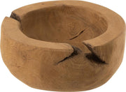 J-Line Schaal Rond Teak Hout Naturel