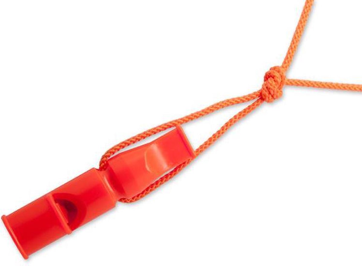 ACME double tone fluit met tril 640 + koord Neon Oranje