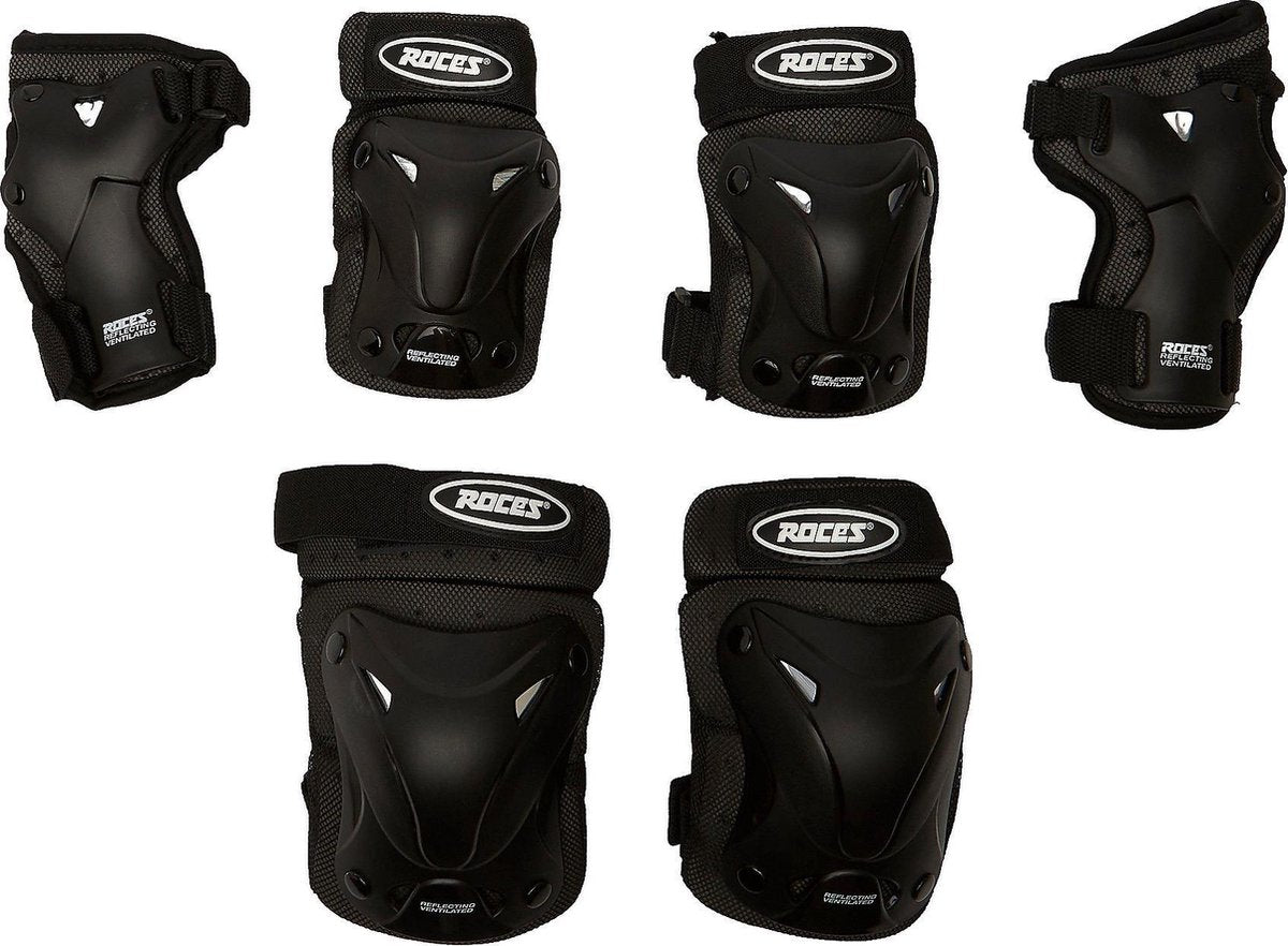 Roces Ventilated 3-Pack Skate Beschermingsset Zwart - Maat S