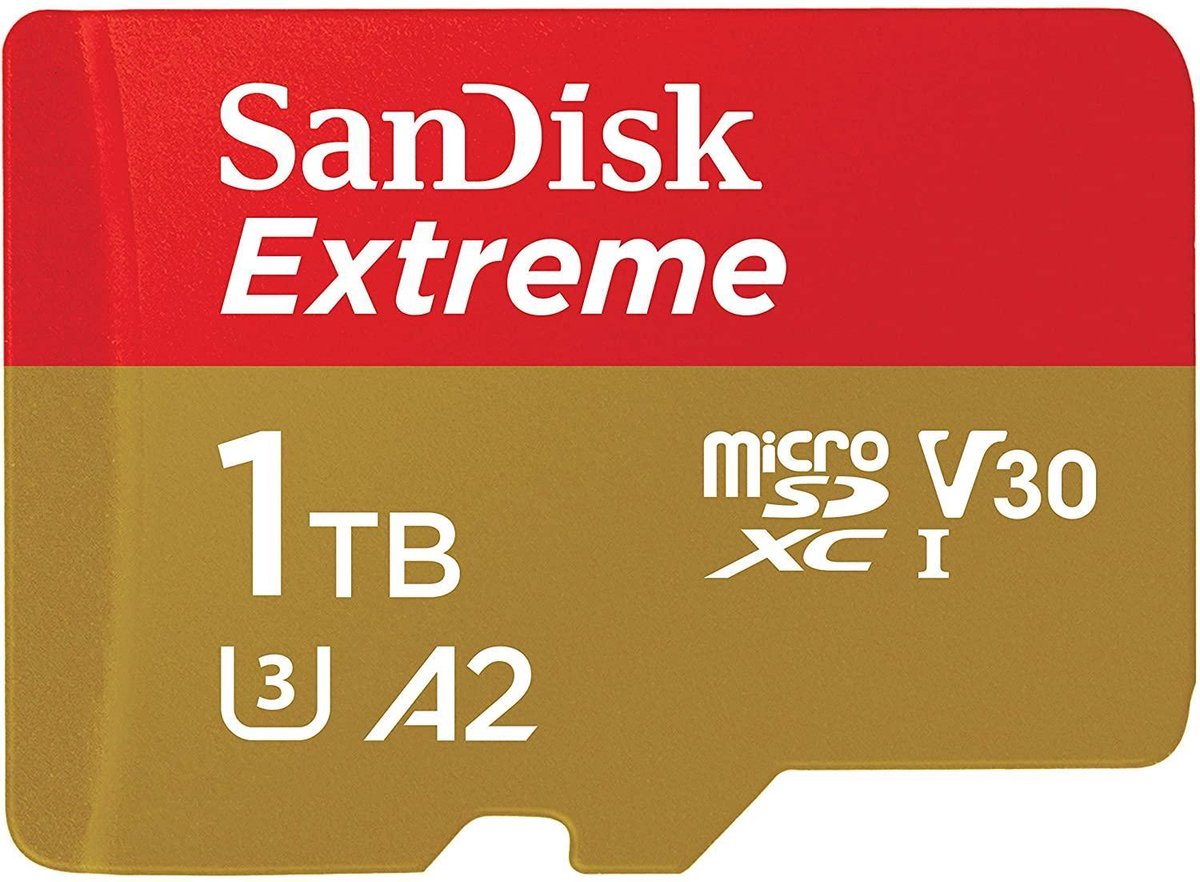 SanDisk Extreme MicroSDXC 1TB - U3 V30 A2 - 160MB/s - met adapter