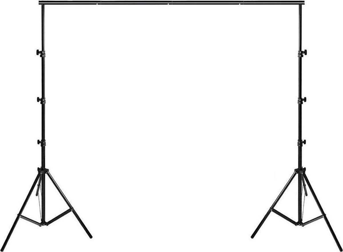 FOTOSTUDIO ACHTERGRONDSYSTEEM MET STATIEVEN 2 X 3 METER