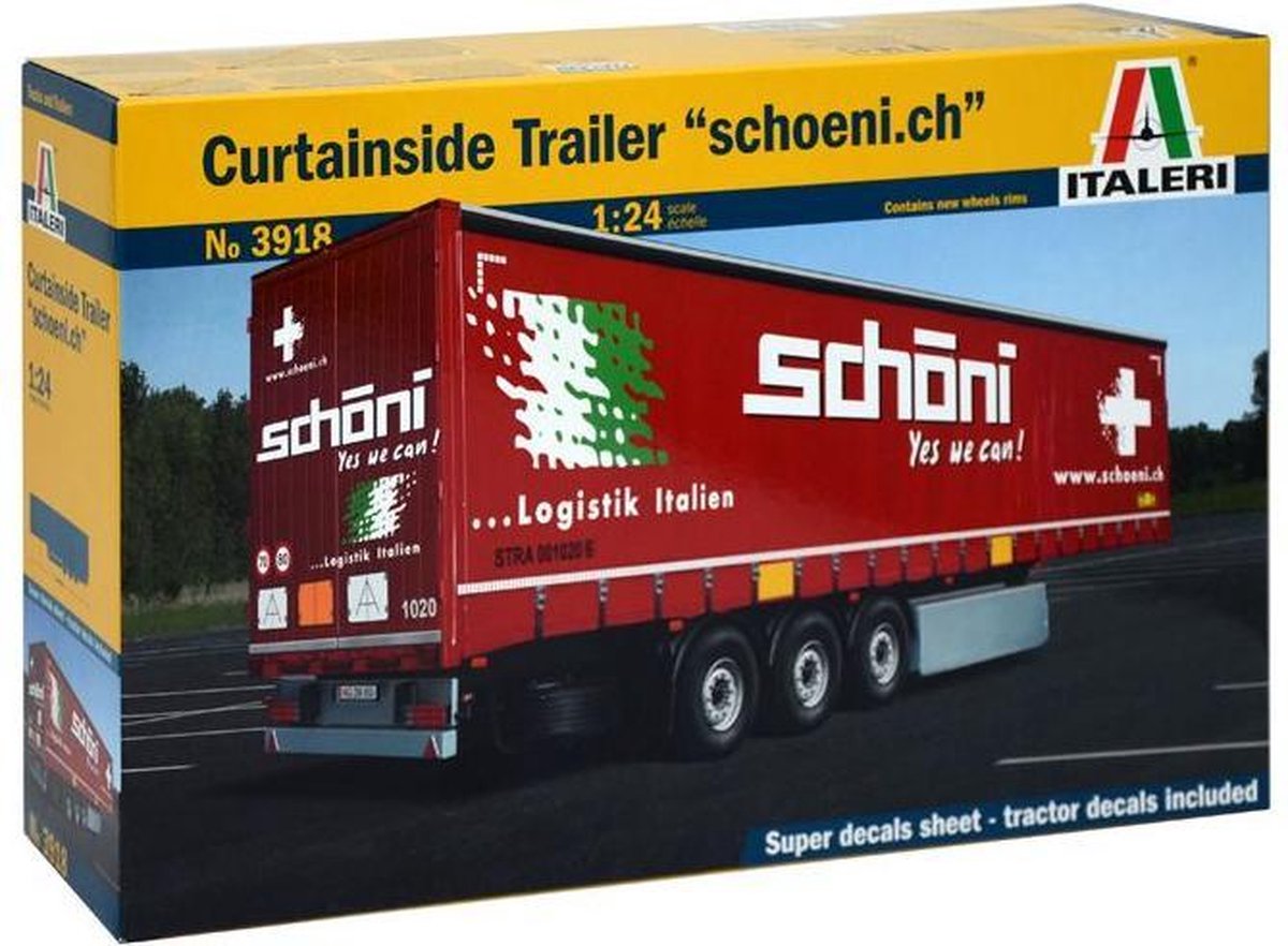 Italeri - Curtainside Trailer Schoeni.ch 1:24 (Ita3918s)