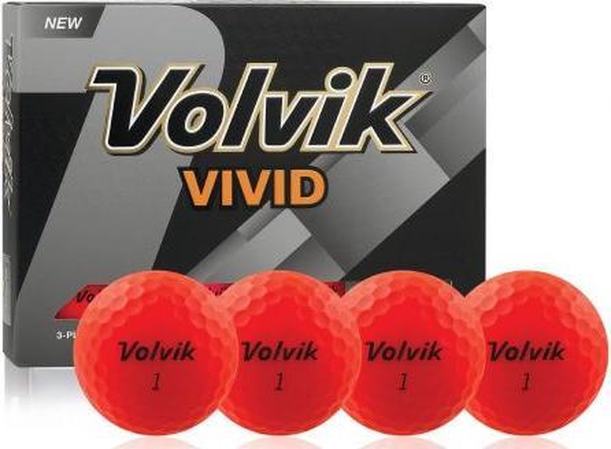 Volvik Vivid Golfballen Rood