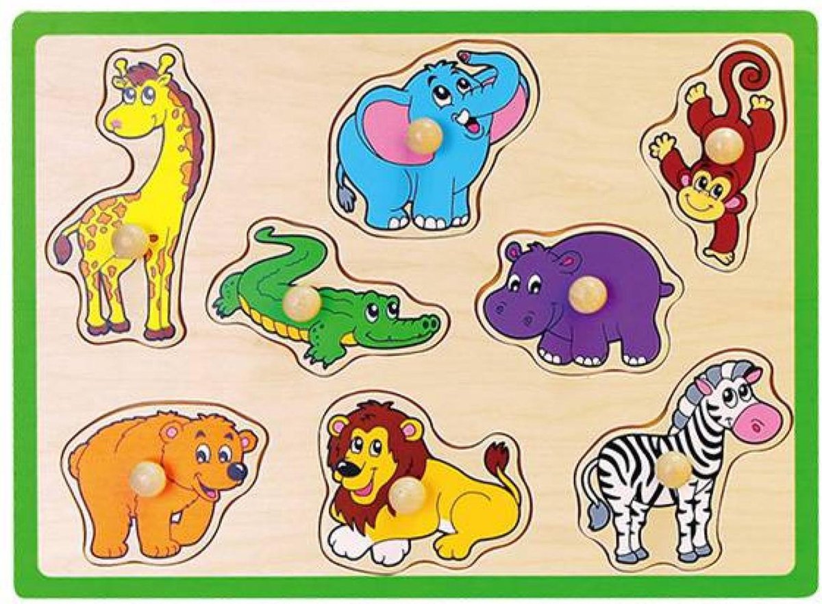 Vigatoys - Puzzel - Wilde dieren - 8st.