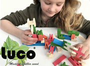 Luco Toys Medium Houten Plankjes en Blokken Speelgoed - 260 blokken