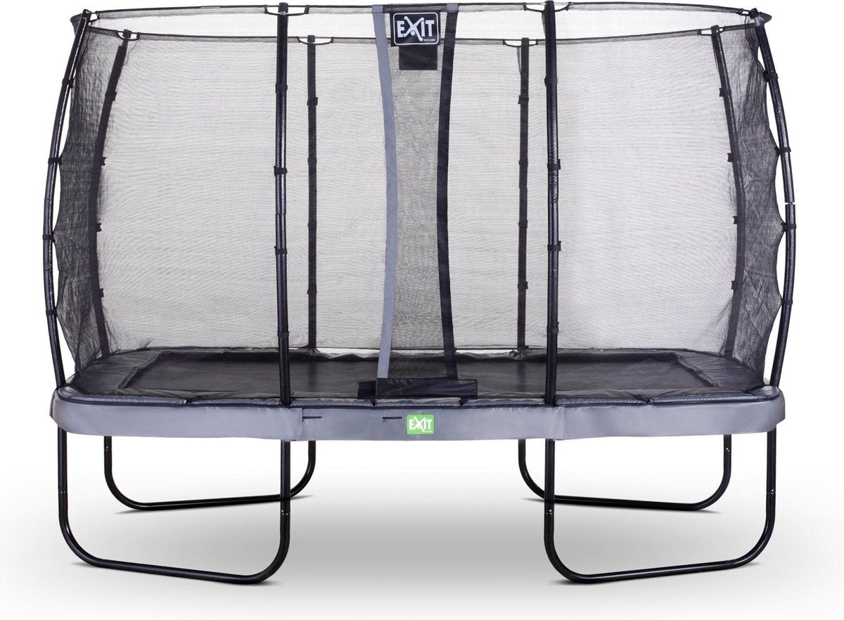 Trampoline EXIT Elegant Premium - 244x427cm + net Deluxe - grijs