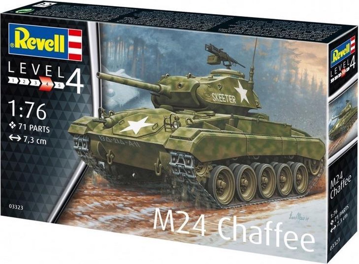 1:76 Revell 03323 M24 Chaffee Tank Plastic kit