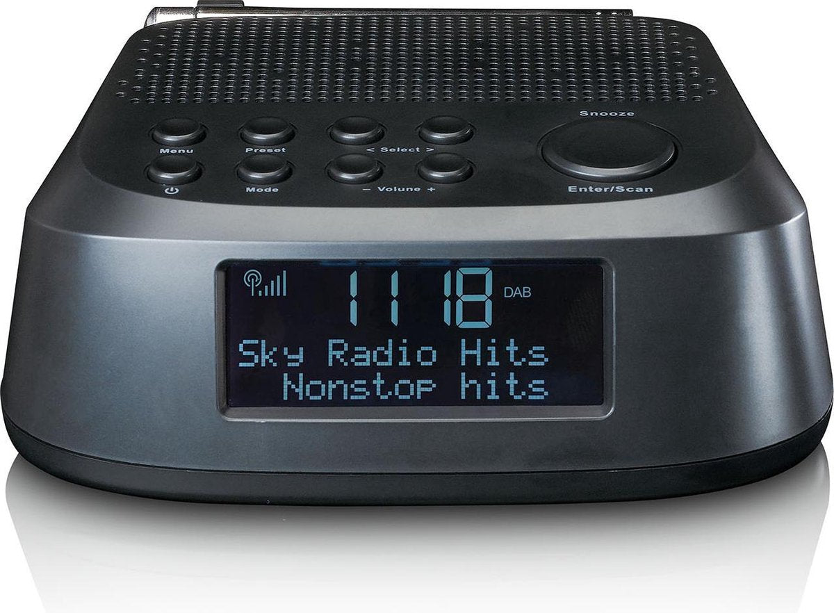 Lenco CR-605 - Wekkerradio met DAB+ en FM – Zwart
