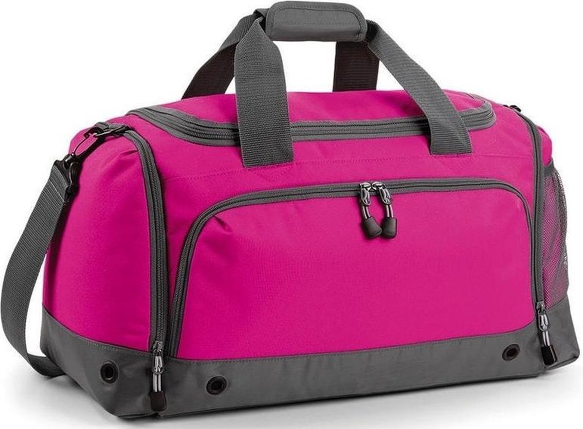 Sporttas/reistas fuchsia/grijs 30 liter - Sporttassen - Weekendtassen - Voetbaltassen roze