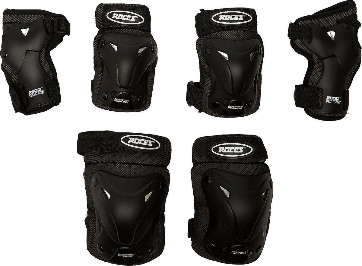 Roces Ventilated 3-Pack Skate Beschermingsset Zwart - Maat L