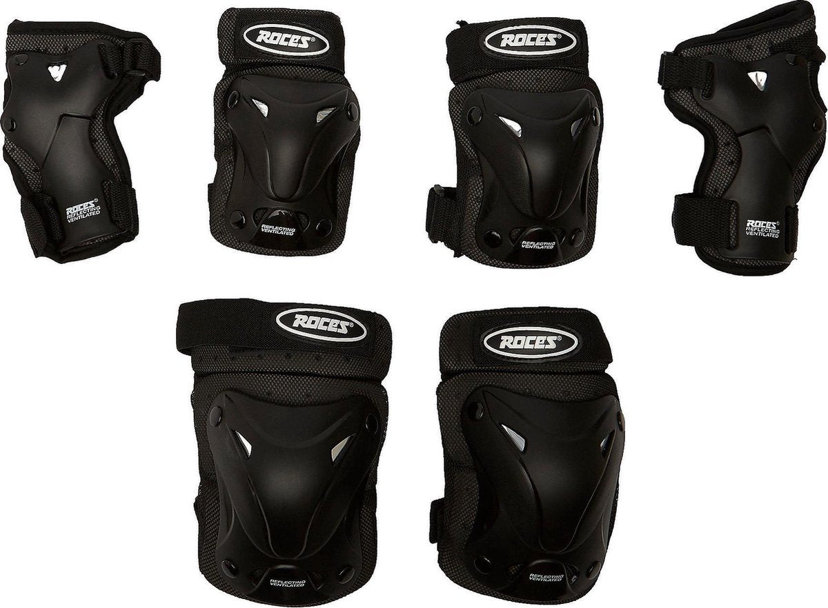 Roces Ventilated 3-Pack Skate Beschermingsset Zwart - Maat XL