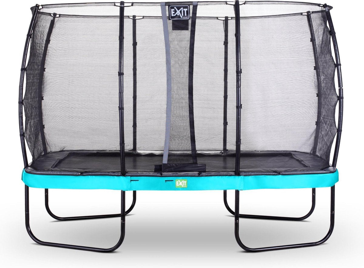 Trampoline EXIT Elegant Premium - 244x427cm met net Deluxe - blauw