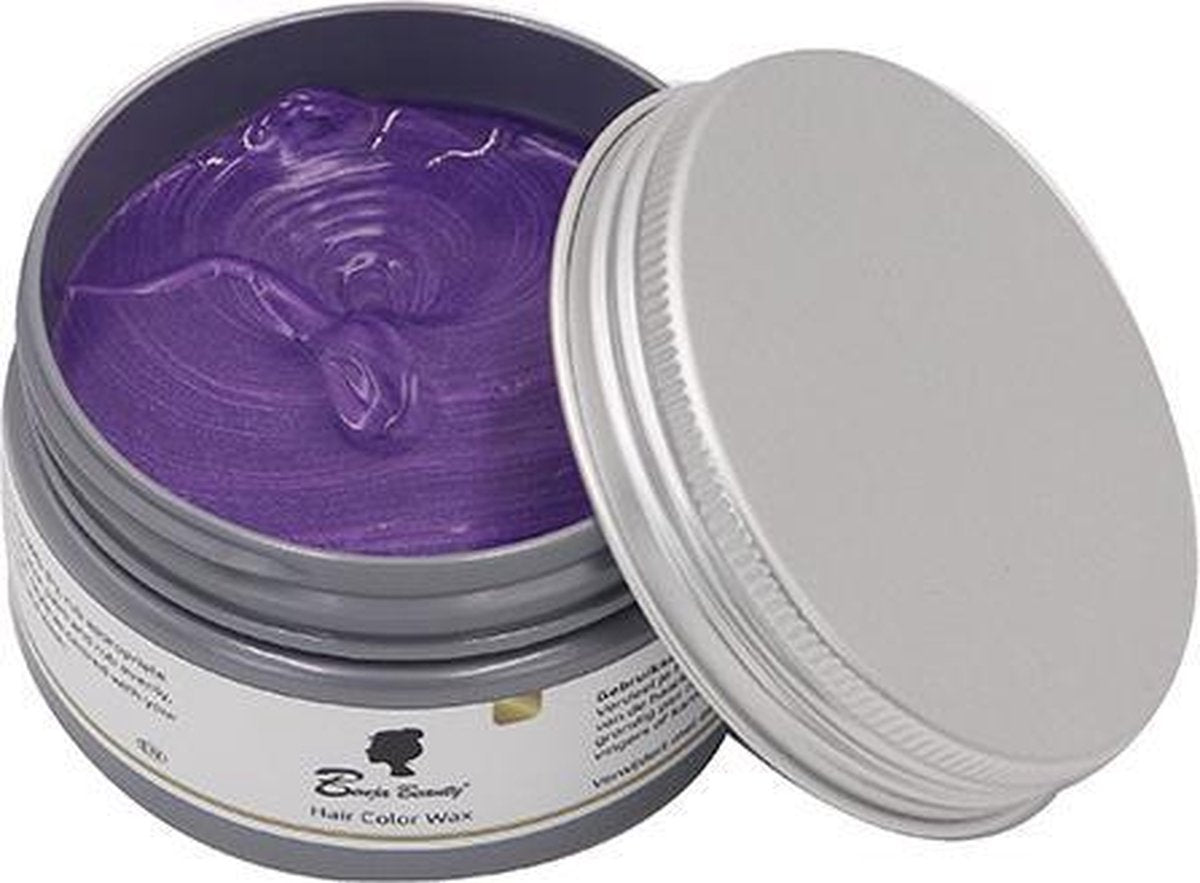 BenjaBeauty® Haarwax|Haarverf|Tijdelijk haarkleur verandering|Carnaval|Cosplay|Haarcrème|Paars