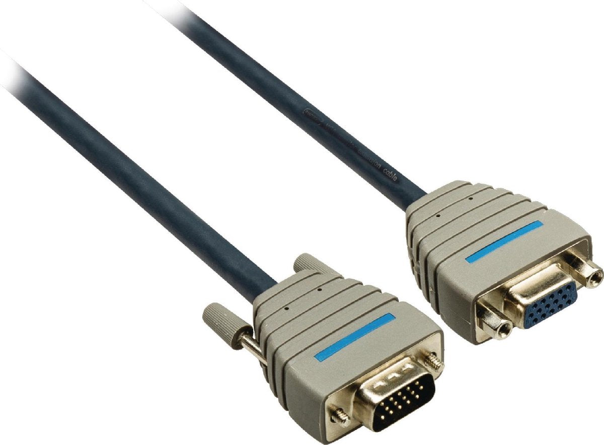 Bandridge - VGA Beeldscherm Verlengkabel - grijs - 5 meter