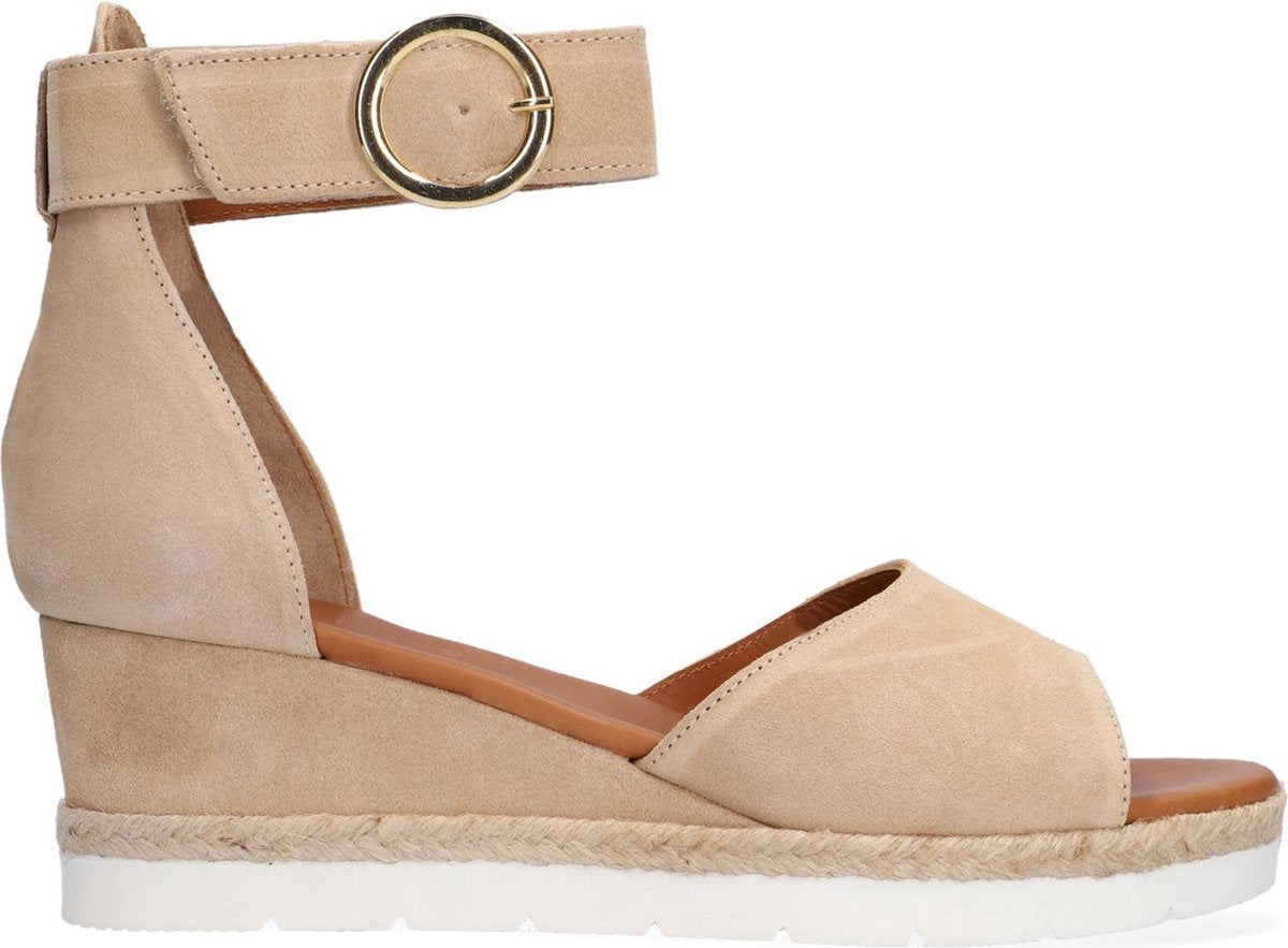 Notre-V As3272 Sandalen - Met Sleehak - Dames - Beige - Maat 40